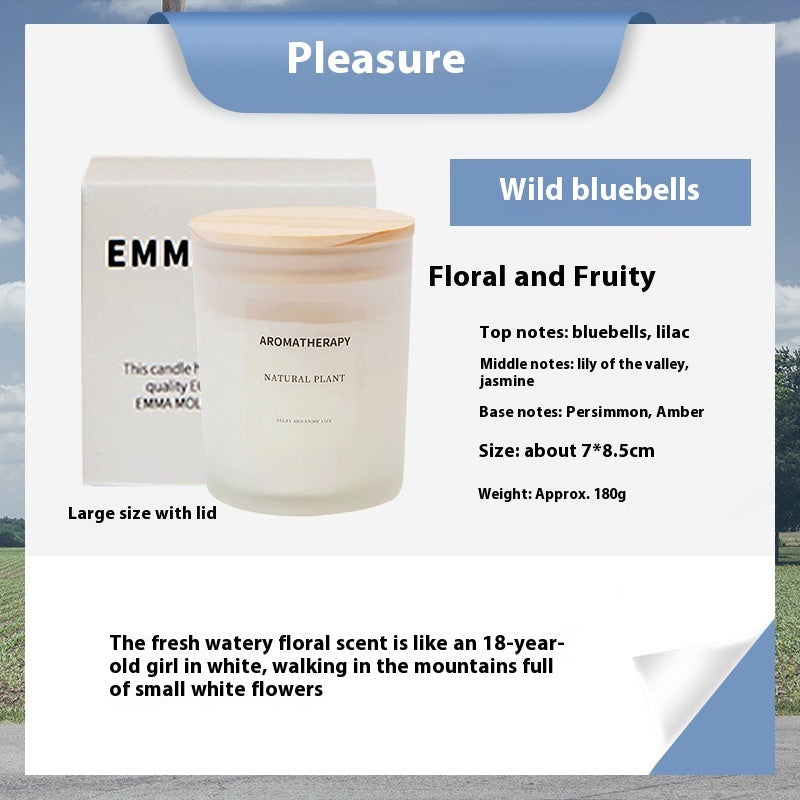 Scented Candles FIne Glass Jar Sealed With Wooden Lid