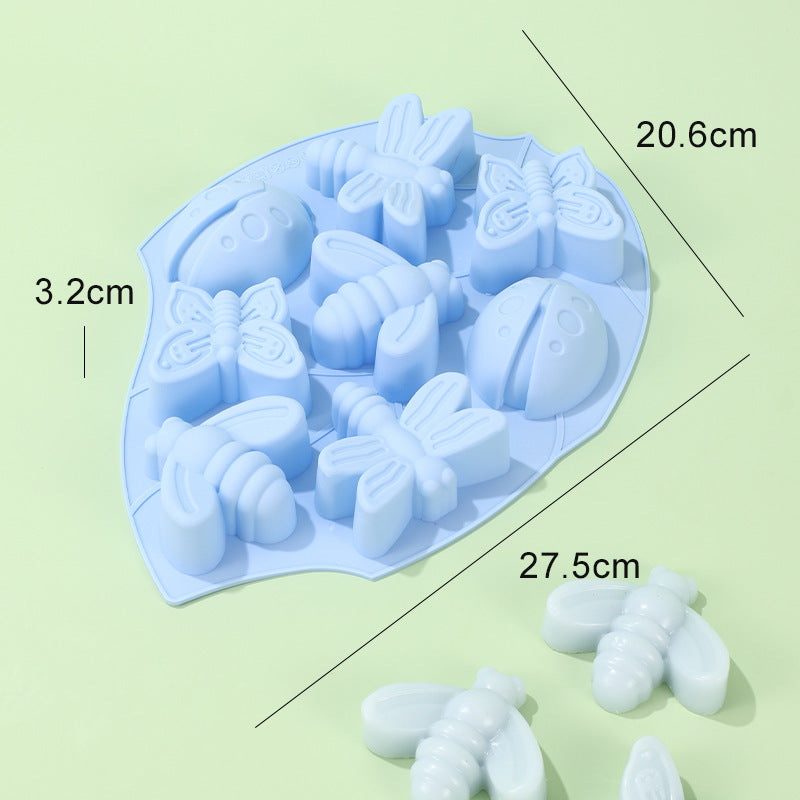 Silikon Kuchen Form Poröse Insekt Schmetterling Ostern Schokolade Form DIY Backform