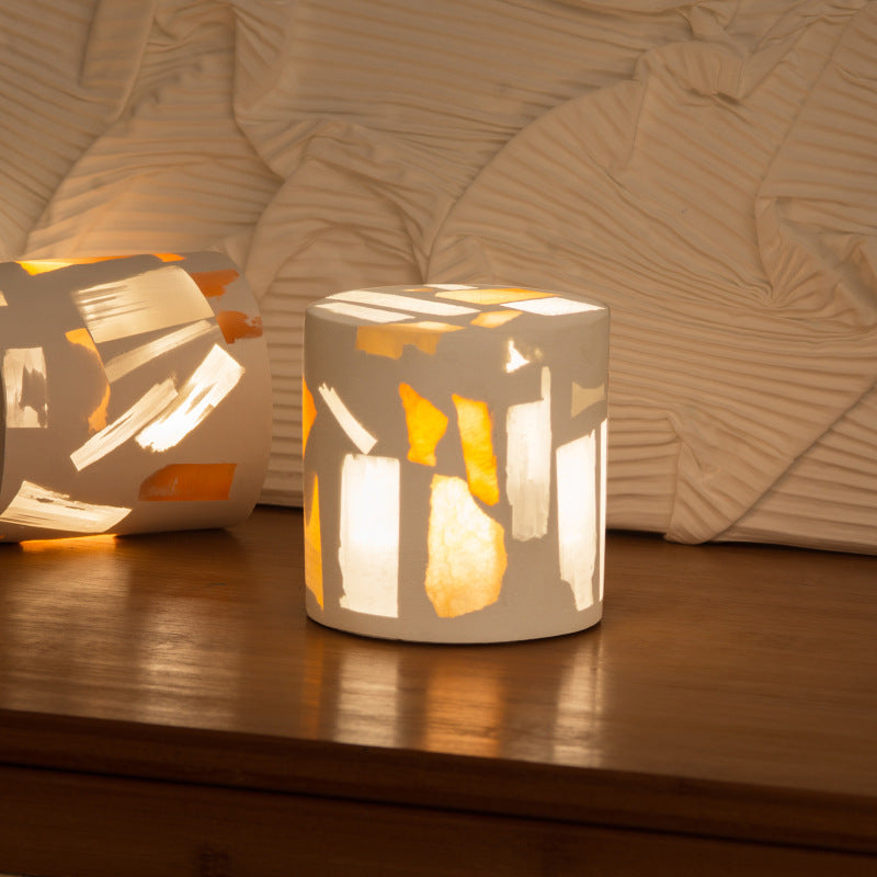 Yeso, mineral de azúcar, pequeña luz de noche, chica de ensueño, corazón