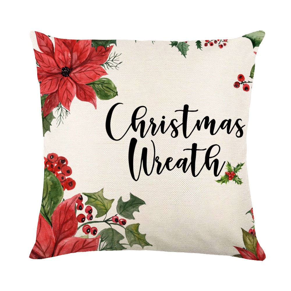 Fundas de almohada navideñas para sofá, cuadradas, con decoración de copos de nieve