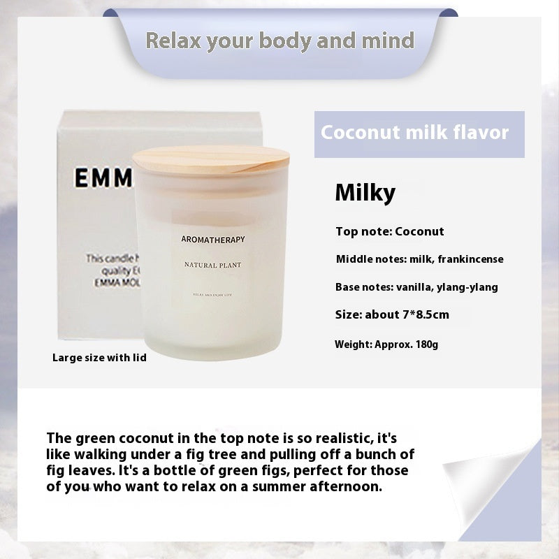 Scented Candles FIne Glass Jar Sealed With Wooden Lid