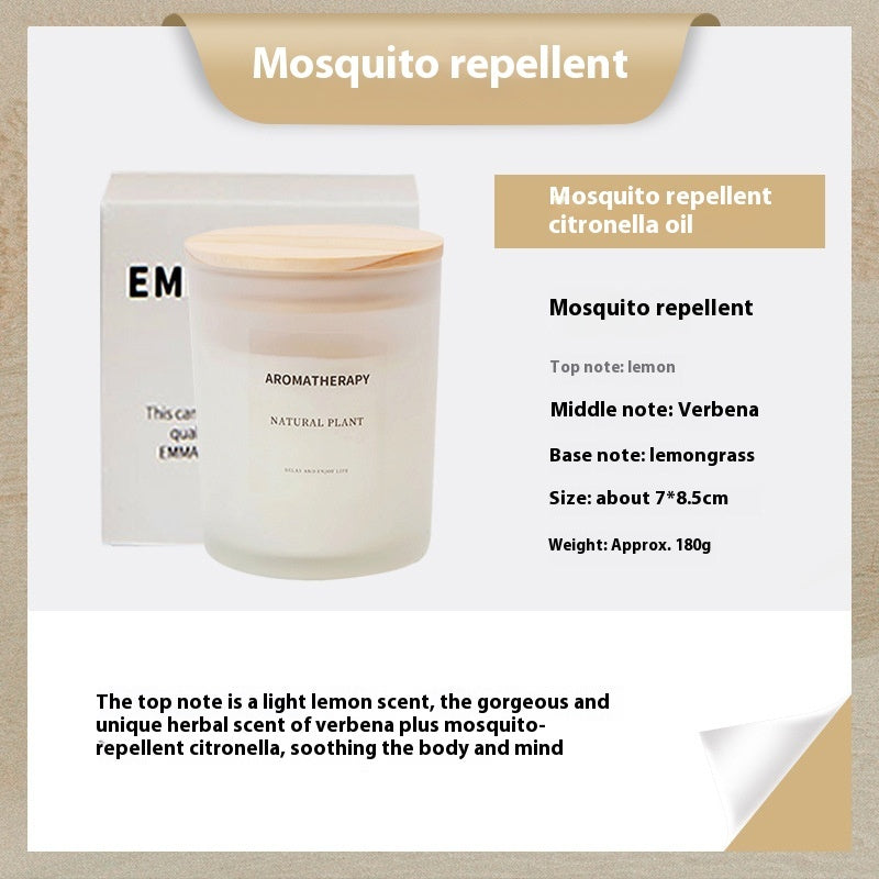 Scented Candles FIne Glass Jar Sealed With Wooden Lid