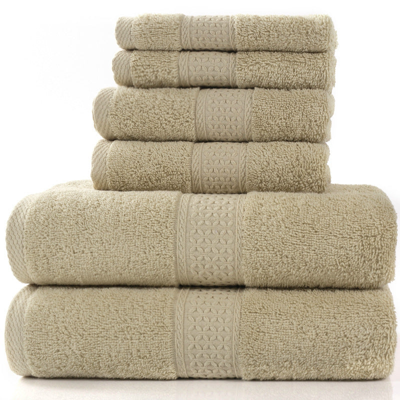 Set Of Pure Cotton Bath Towels Six Piece