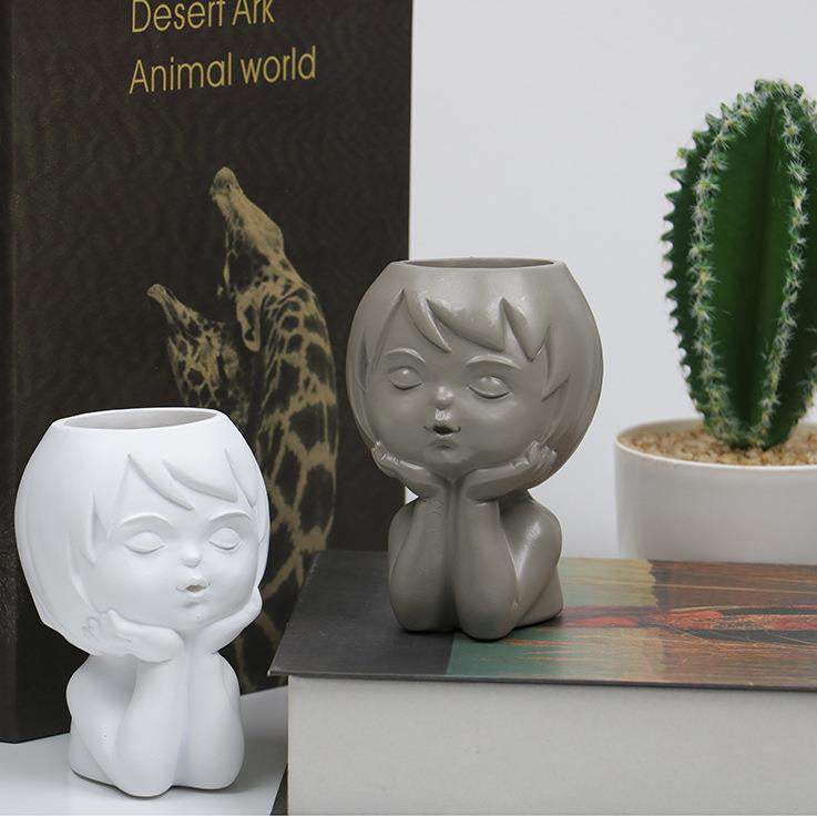 Lady Flowerpot in einem einfach schönen