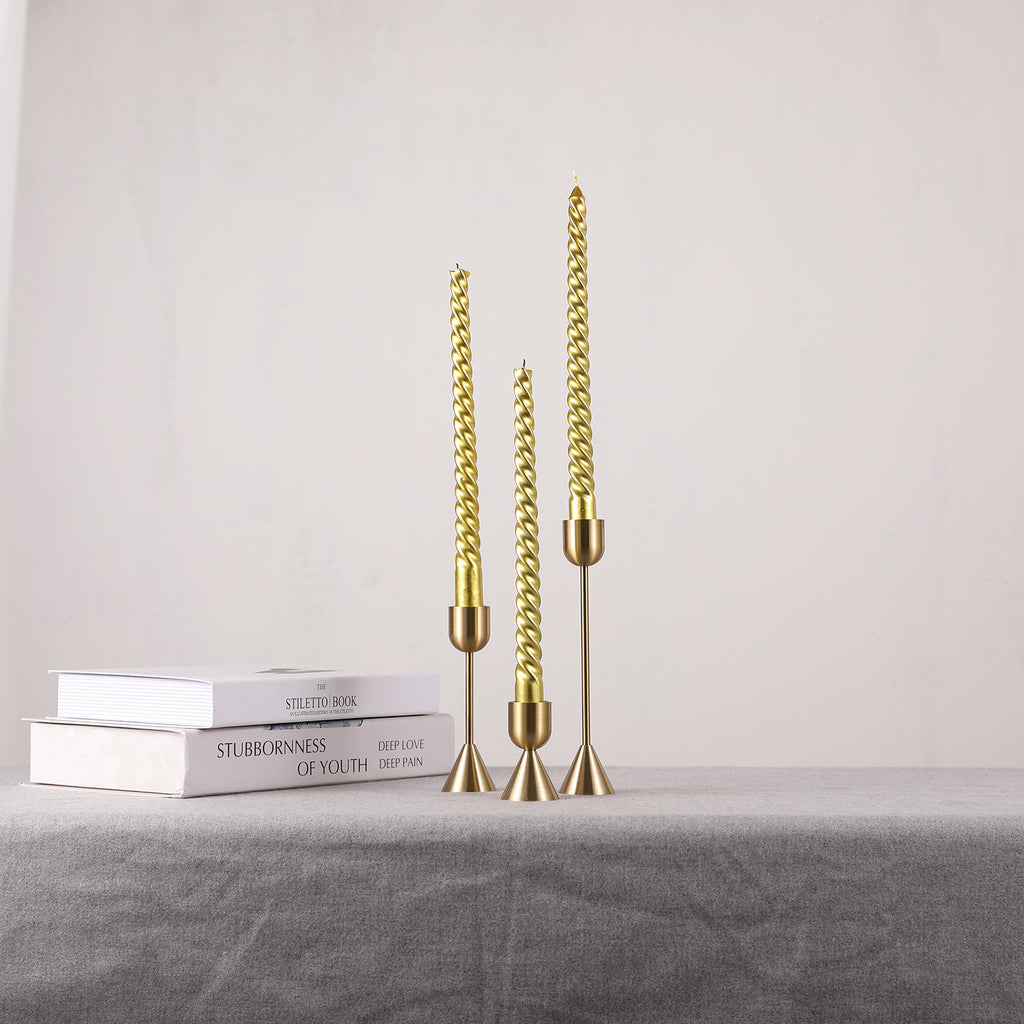 Kerzenhalter aus Kupfer-Aluminium-Metall für Zuhause oder Veranstaltungen