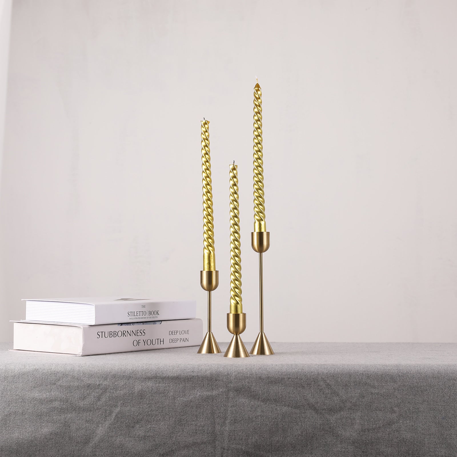 Kerzenhalter aus Kupfer-Aluminium-Metall für Zuhause oder Veranstaltungen