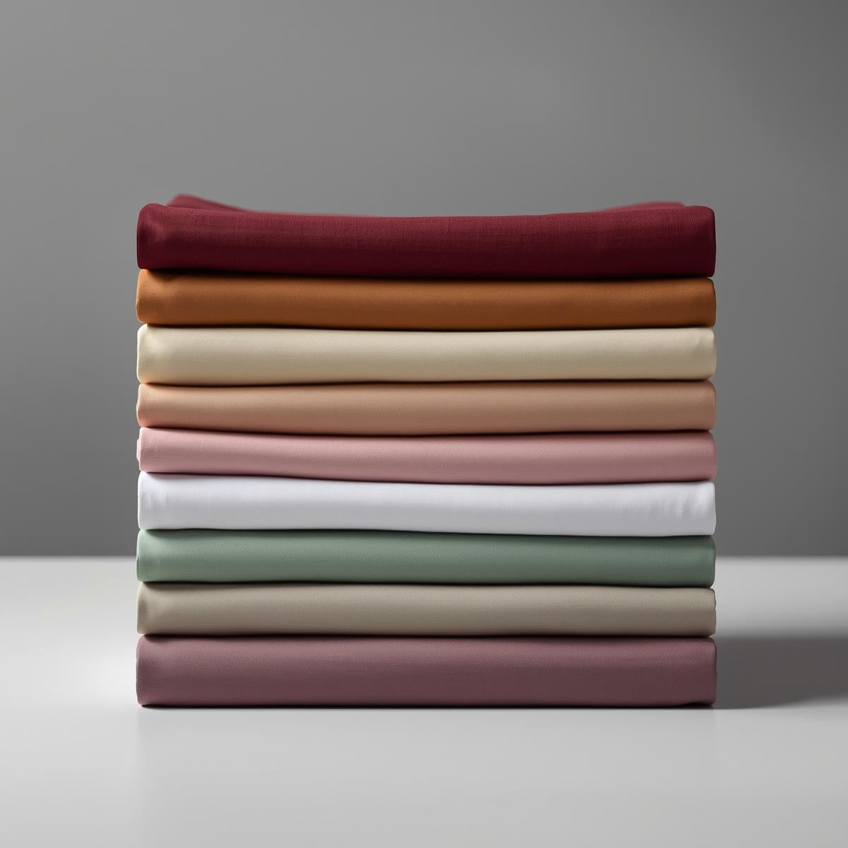 Completo Letto Tinta Unita Cotone Percalle 200 Fili linea ARIA-Matrimoniale. 