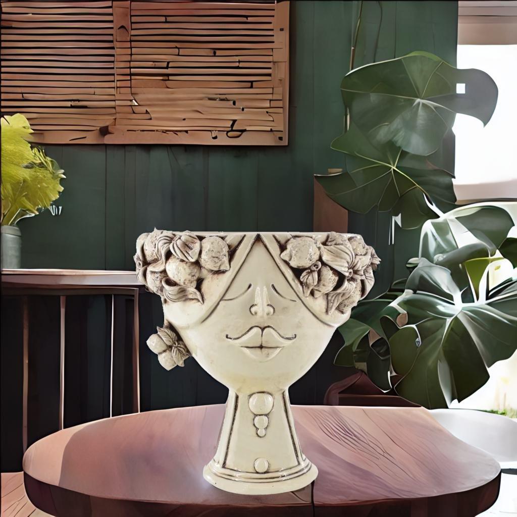 Testa di Moro mit Limoni „Zahira“ donna | Madreperla Antichizzato 30 cm