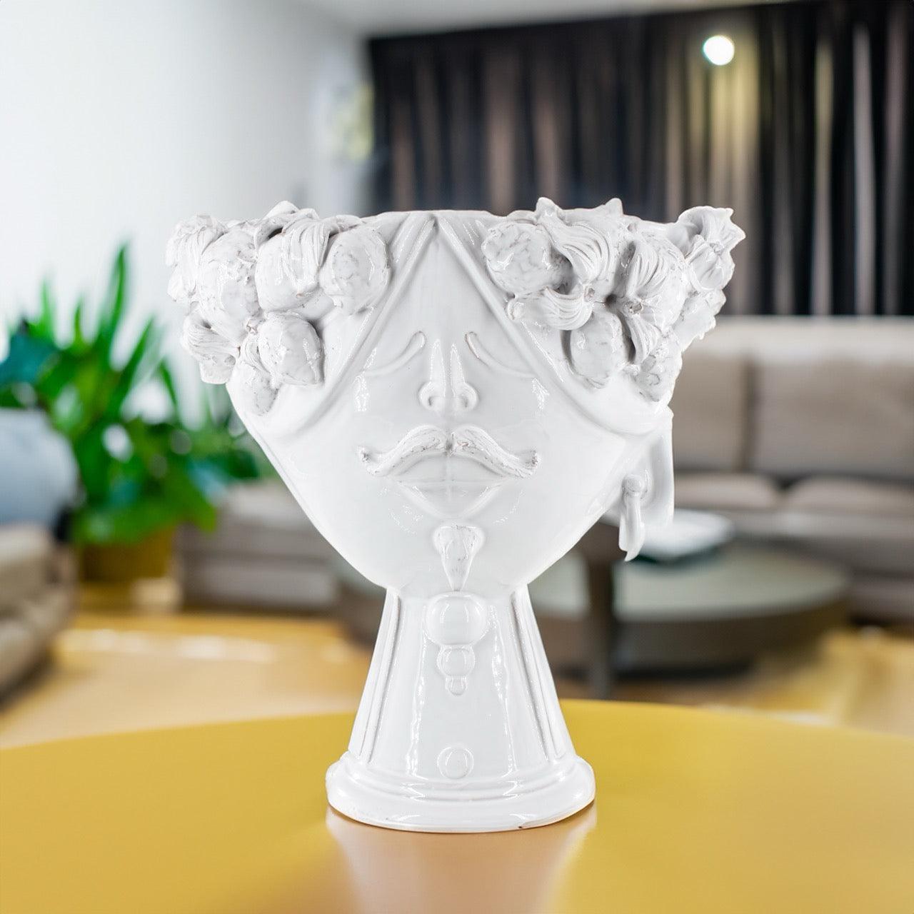 Testa di Moro con limoni "Zahira" uomo | Linea Bianca 30 cm