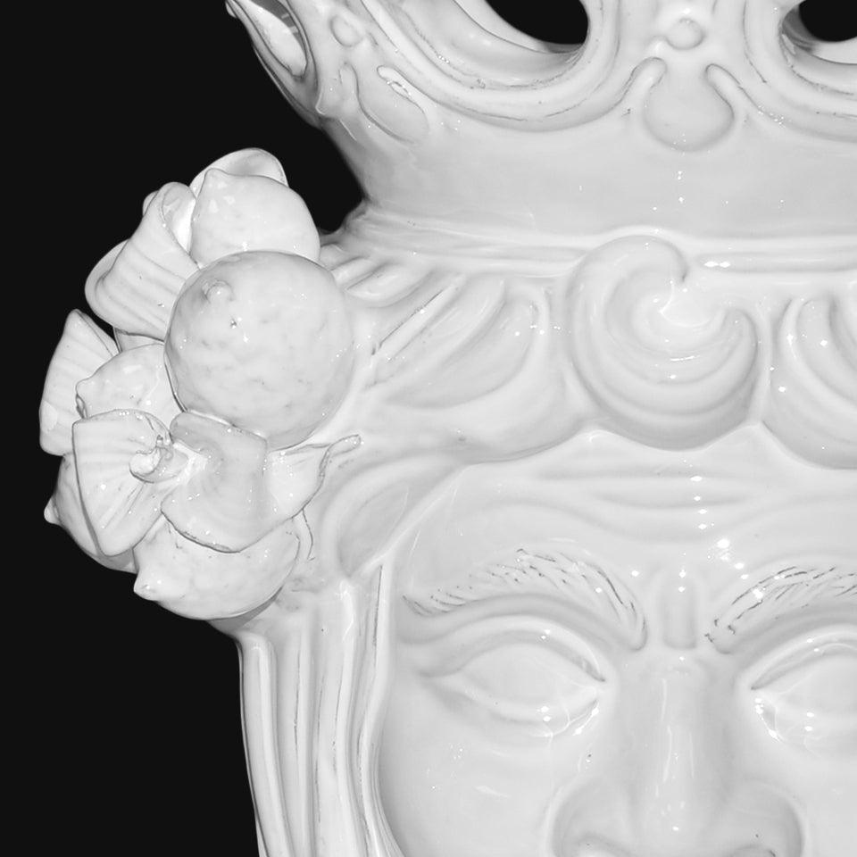 Testa h 40 limoni linea bianca maschio - Teste di moro moderne Sofia Ceramiche