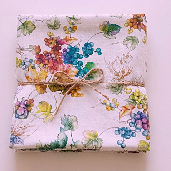 Tovaglia in Puro Lino con Stampa Digitale Botanica | Eleganza Mediterranea | 150x190 / 150x250cm